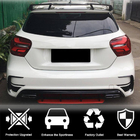 Mercedes A-сlass W176 2012-2018 гг. Накладка на задний бампер (для AMG-Line HB, Карбон) фото 2