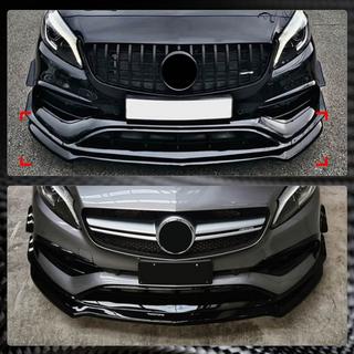 Накладка на передний бампер Lip (для A45 AMG, ABS) Mercedes A-сlass W176 2012-2018 гг. фото 4
