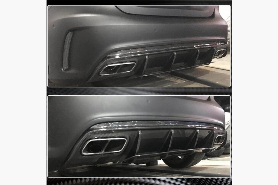Mercedes A-class W176 2012-2018 гг. Диффузор заднего бампера V1 для AMG-Line / A45 AMG HB Фото 3