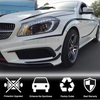 Карбоновые Накладки на Передний Бампер (для AMG-Line / A45 AMG HB 2013-2015) фото 2