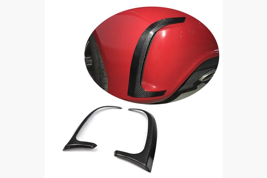 Mercedes A-сlass W176 2012-2018 гг. Накладка на задний бампер для A45 AMG HB 2013-2015 Карбон Image