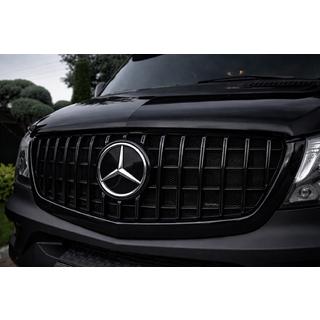 Передняя решетка Panamericana GT Panamericana Черная (2013-2018) Mercedes Sprinter W906 2006-2018 гг. фото 1