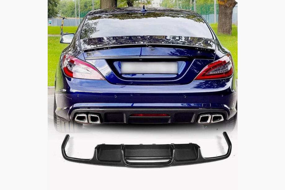 Mercedes CLS C218 2011-2018 гг. Диффузор заднего бампера (для Base/CLS63 AMG 2015-2018, Карбон) Image