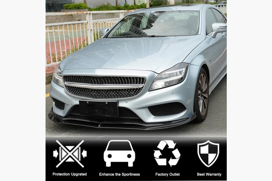 Mercedes CLS C218 2011-2018 гг. Накладка на передний бампер Lip (для Base SD 2015-2018, Карбон) Фото 2