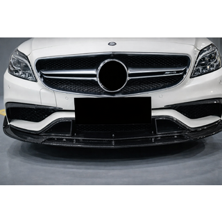 Накладка на передний бампер Lip V2 (для CLS63 AMG SD 2015-2018, Карбон) фото 4