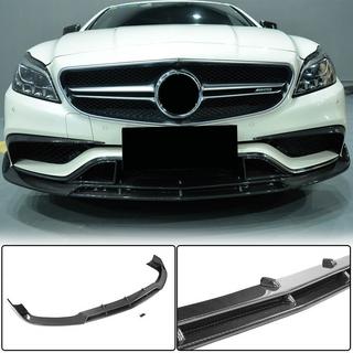 Накладка на передний бампер Lip V3 (для CLS63 AMG SD 2015-2018, Пластик) Mercedes CLS C218 2011-2018 гг. фото 2