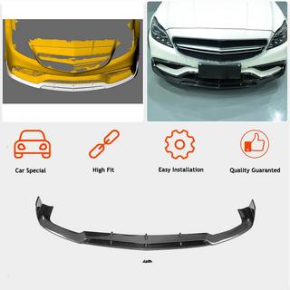 Накладка на передний бампер Lip V3 (для CLS63 AMG SD 2015-2018, Пластик) Mercedes CLS C218 2011-2018 гг. фото 3