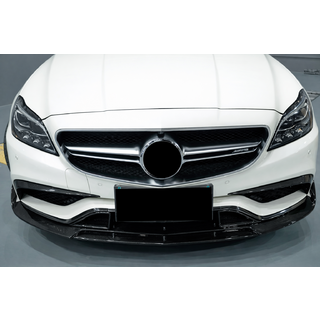 Карбоновые накладки на передний бампер для CLS63 AMG SD 2015-2018 фото 2