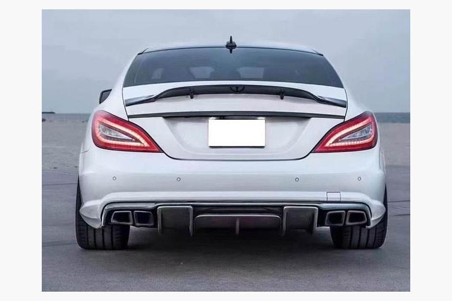 Mercedes CLS C218 2011-2018 гг. Диффузор заднего бампера для AMG-Line/CLS63 AMG 2011-2014, Карбон Фото 2