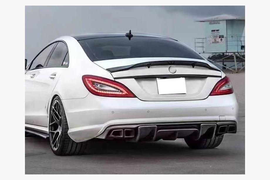 Mercedes CLS C218 2011-2018 гг. Диффузор заднего бампера для AMG-Line/CLS63 AMG 2011-2014, Карбон Фото 3