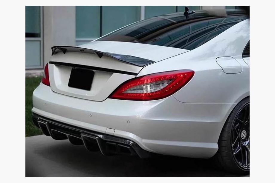 Mercedes CLS C218 2011-2018 гг. Диффузор заднего бампера для AMG-Line/CLS63 AMG 2011-2014, Карбон Фото 4
