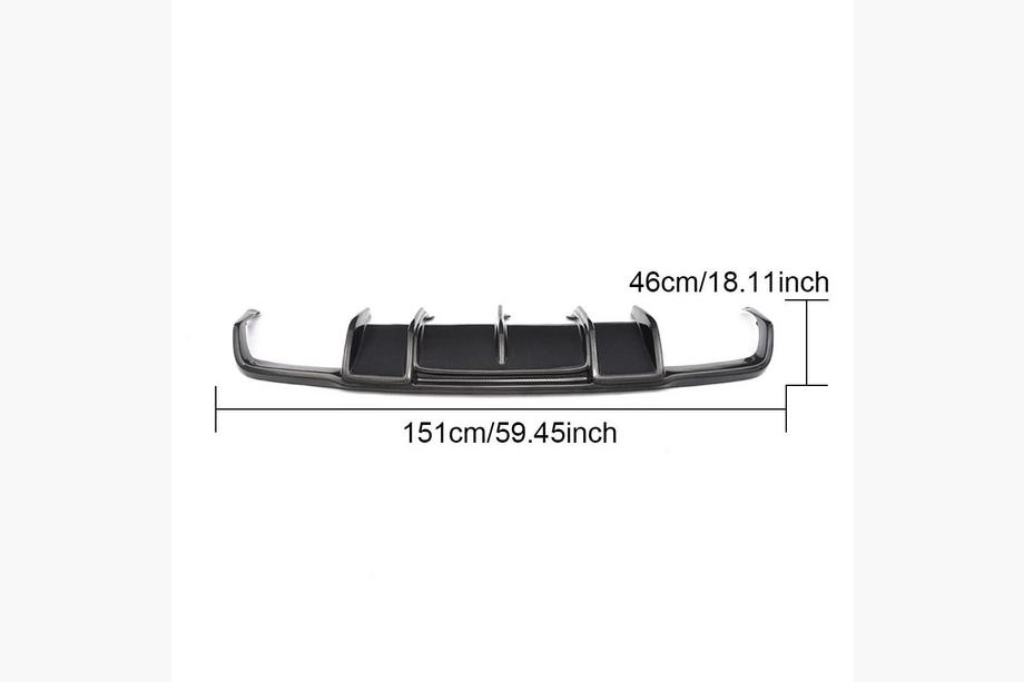 Mercedes CLS C218 2011-2018 гг. Диффузор заднего бампера для AMG-Line/CLS63 AMG 2011-2014, Карбон Фото 6