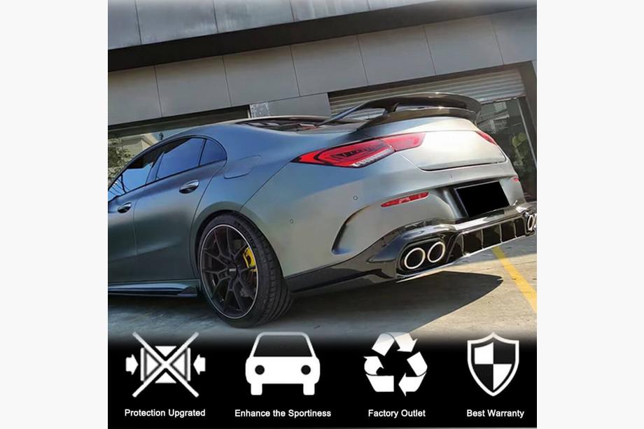 Mercedes CLA C118 2019- гг. Диффузор заднего бампера для AMG-Line SD 2019-2022, Карбон Фото 3