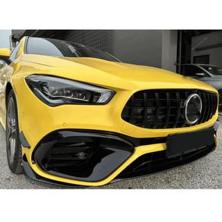 Накладки на передний бампер (для CLA45 AMG 2019-2022, ABS) фото 2