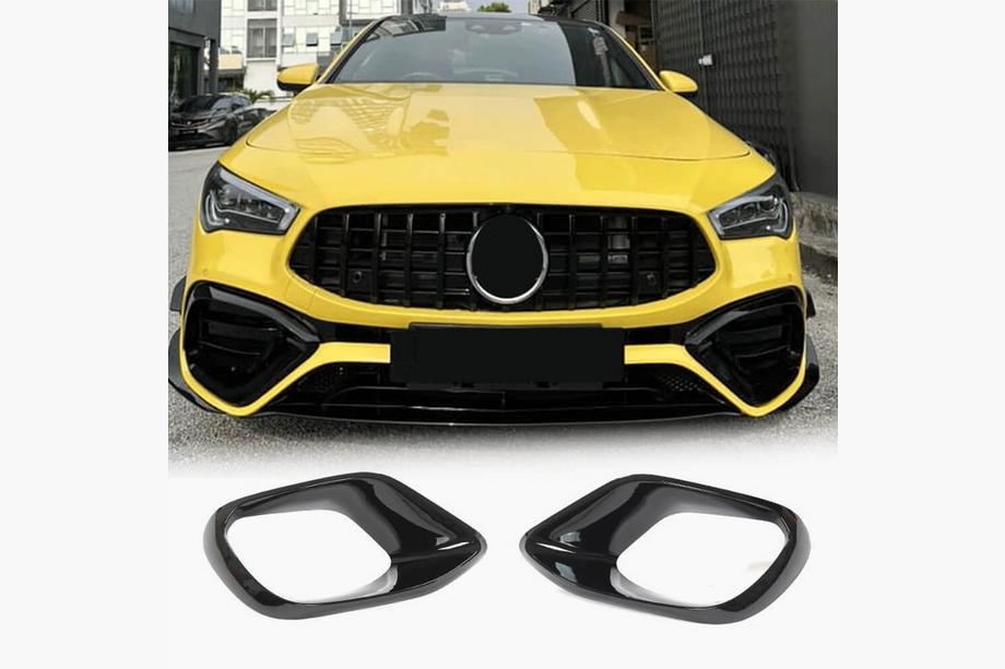 Mercedes CLA C118 2019- гг. Накладки на передний бампер (для CLA45 AMG 2019-2022, ABS) Image