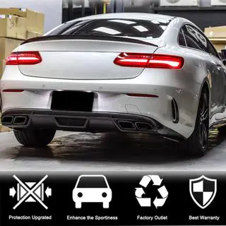 Диффузор заднего бампера V1 для AMG-Line 2017-2019 Карбон фото 3