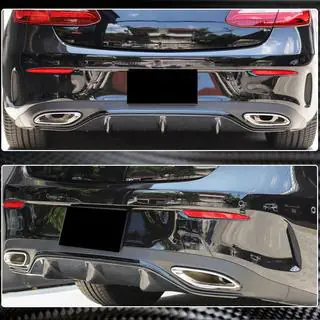 Диффузор заднего бампера V2 для AMG-Line 2017-2019 Карбон фото 4