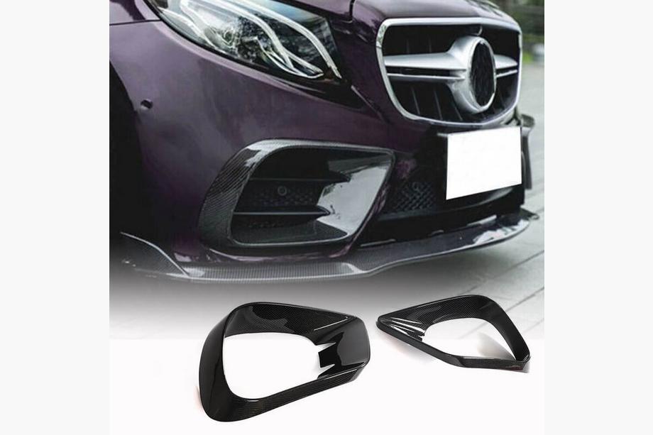 Mercedes E-class coupe C238 2016-2024 гг. Карбоновые Накладки на Передний Бампер (для AMG-Line 2017-2019) Фото 1