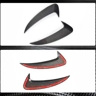 Накладки на Задний Бампер (для AMG-Line 2017-2019, Карбон) фото 4