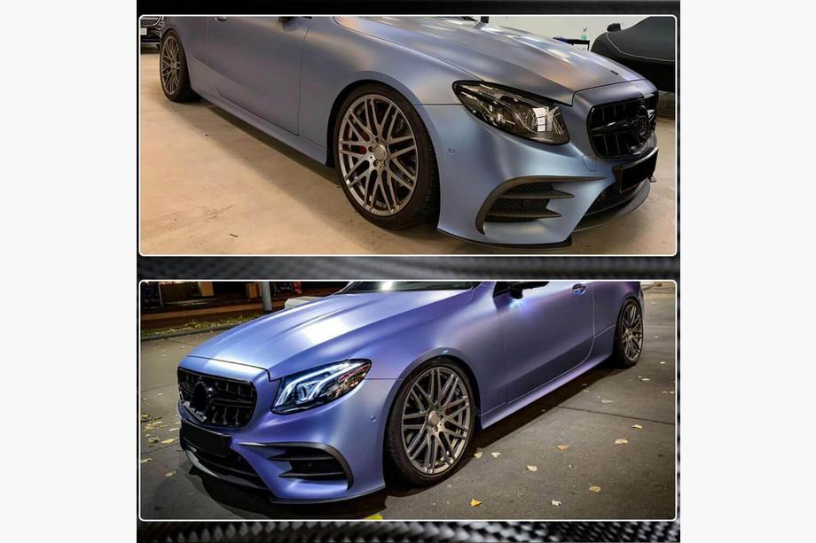 Mercedes E-class coupe C238 2016-2024 гг. Передний бампер Лип для AMG-Line 2017-2019 Карбон Фото 4