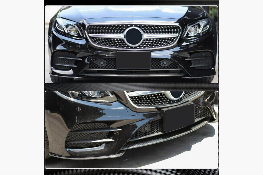 Mercedes E-class coupe C238 2016-2024 гг. Передний бампер Лип для AMG-Line 2017-2019 Карбон Фото 5