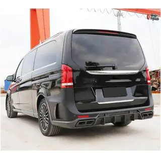 Задний Бампер (2014-2019, Карбон) Mercedes Vito/V-class W447 2014- гг. фото 2