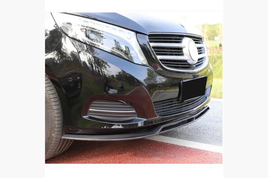 Mercedes Vito/V-class W447 2014- гг. Накладка На Передний Бампер Lip (2014-2019, Карбон) Фото 4