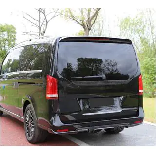 Диффузор заднего бампера V3 (для V-Class 2014-2019, Карбон) фото 2