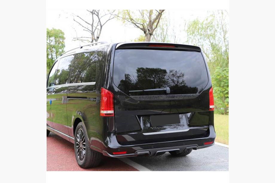 Mercedes Vito/V-class W447 2014- гг. Диффузор заднего бампера V3 (для V-Class 2014-2019, Карбон) Фото 2