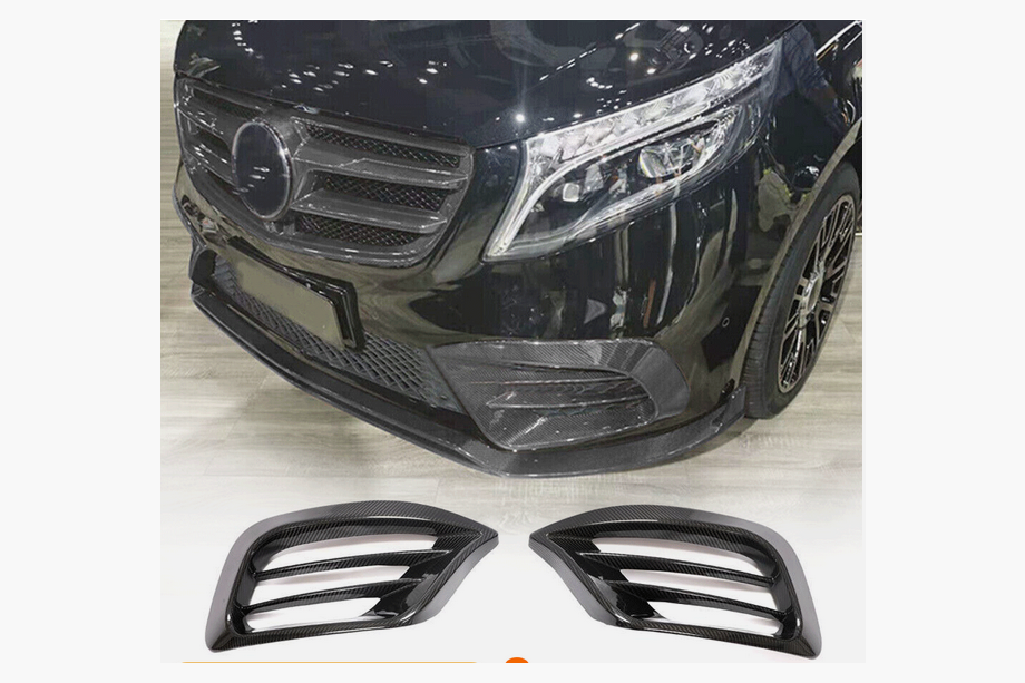 Mercedes Benz W447 Накладки на противотуманки V1 (2020+, Сухой карбон) Image