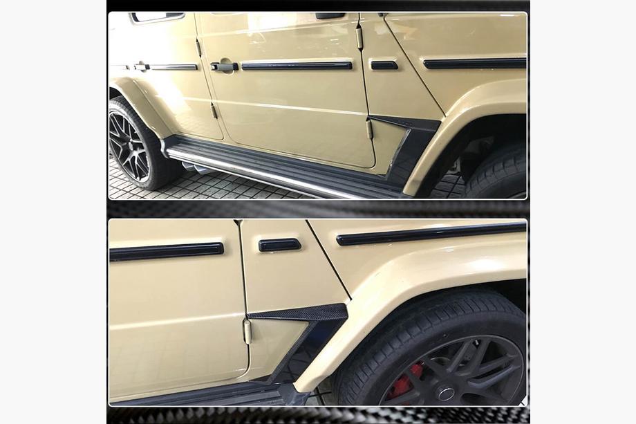 Mercedes G class W463 2018-2024 гг. Карбоновые накладки на передние крылья Фото 4