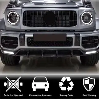 Карбоновые накладки на противотуманные фары (для G63 AMG) Mercedes G class W463 2018-2024 гг. фото 3
