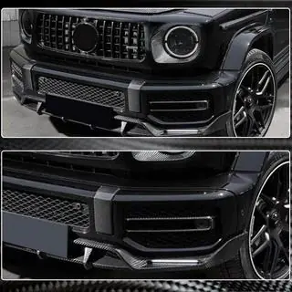 Карбоновые накладки на противотуманные фары (для G63 AMG) Mercedes G class W463 2018-2024 гг. фото 4
