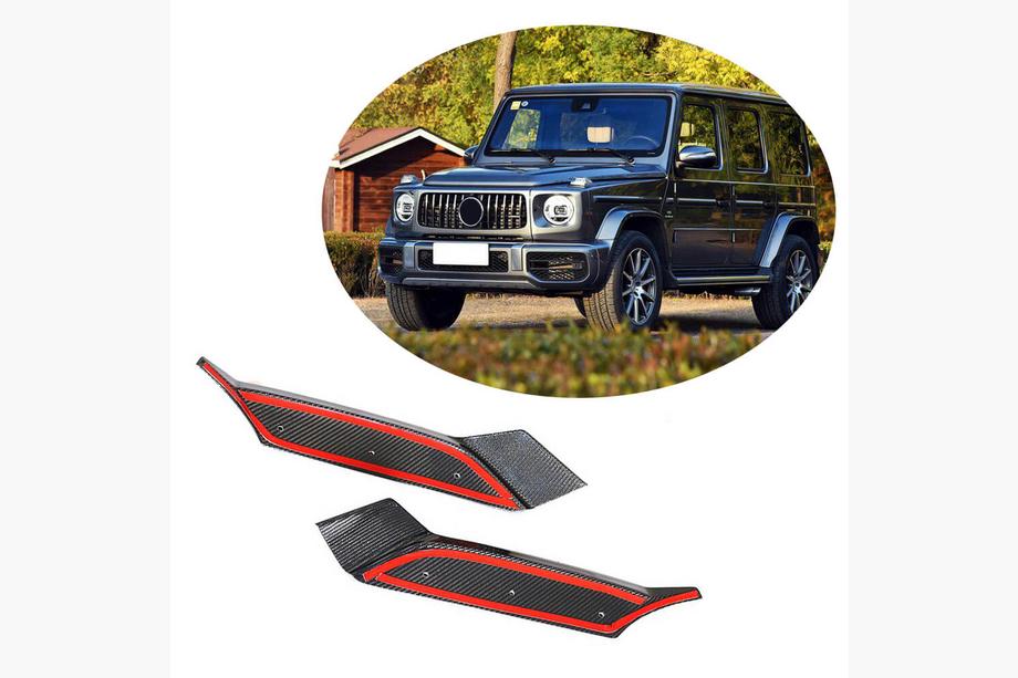 Флап накладки на передний бампер для G63 AMG 2019-2021 Карбон Image