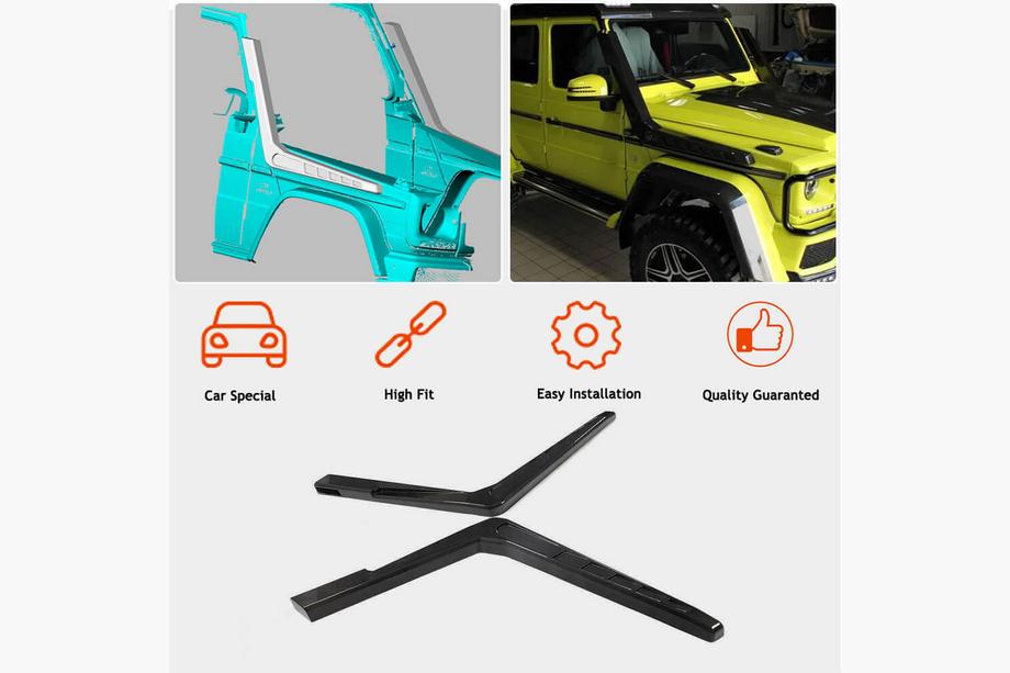 Mercedes G class W463 1990-2018 гг. Шноркель (для 2004-2018, 2 шт, Карбон) Фото 2