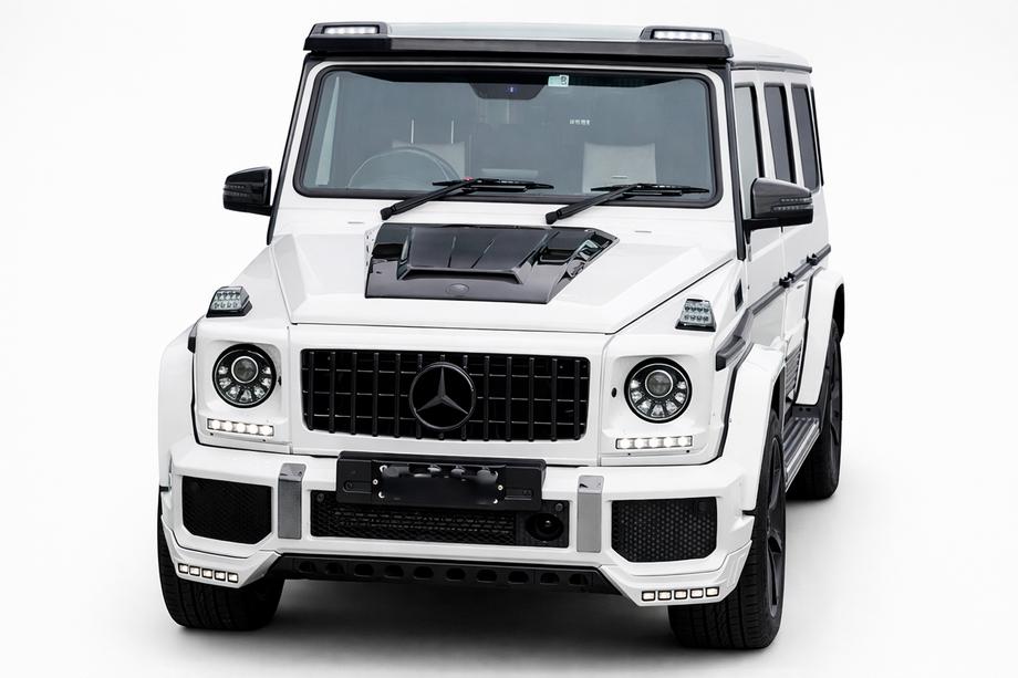Mercedes G class W463 1990-2018 гг. Накладка на капот BRBS (2004-2018, Карбон) Фото 1