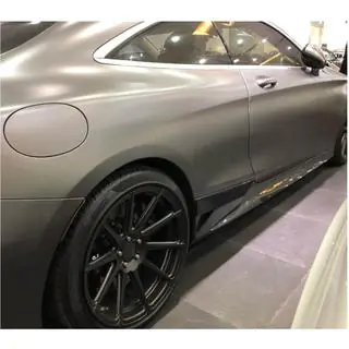 Боковые пороги (для AMG-Line 2015-2018, Карбон) фото 4