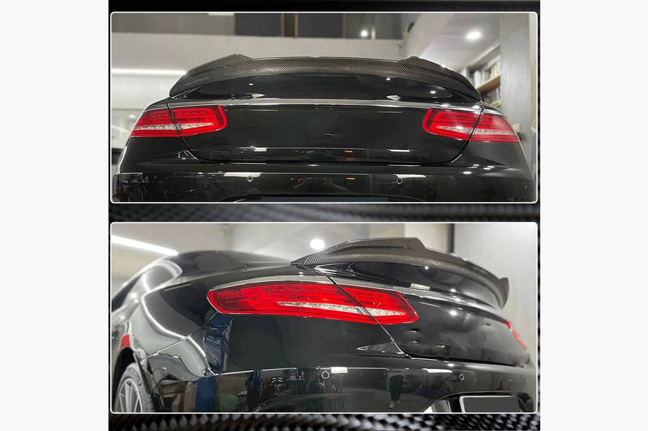 Mercedes S-class C217 Coupe 2014-2020 гг. Спойлер V3 (купе, Сухой карбон) Фото 3