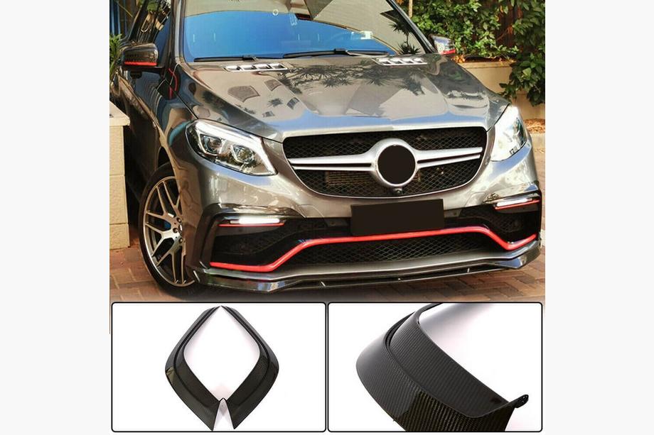 Mercedes GLE coupe C292 2015-2019 гг. Карбоновые Накладки на Передний Бампер для GLE63 AMG Фото 2