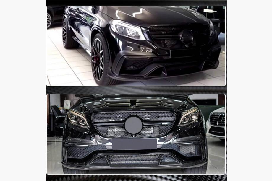 Mercedes GLE coupe C292 2015-2019 гг. Карбоновые Накладки на Передний Бампер для GLE63 AMG Фото 6