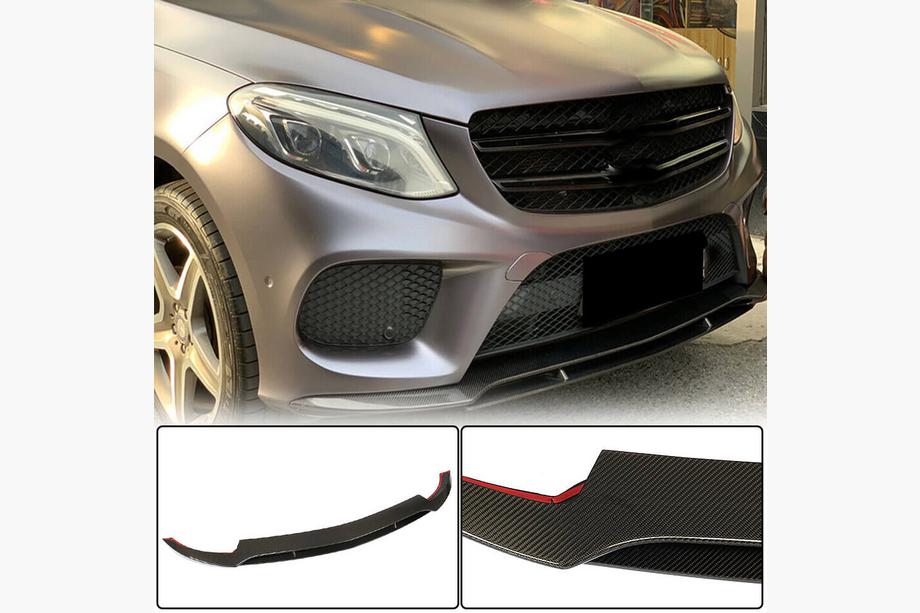 Накладки на передний бампер Lip (для GLE43 AMG, Карбон) Image