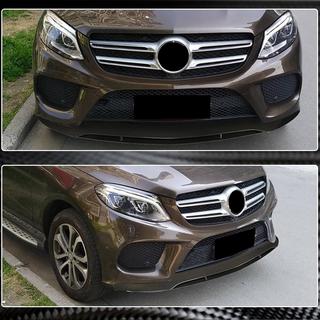 Накладка на передний бампер Lip (для GLE43 AMG, Пластик) Mercedes GLE coupe C292 2015-2019 гг. фото 3