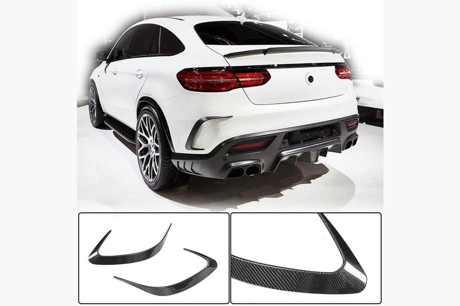 Mercedes GLE coupe C292 2015-2019 гг. Накладка на задний бампер (карбон) Фото 2
