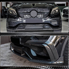Mercedes GLE coupe C292 2015-2019 гг. Накладки на передний бампер Lip (для GLE63 AMG, Пластик) фото 4