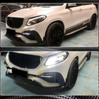 Mercedes GLE coupe C292 2015-2019 гг. Накладки на передний бампер Lip (для GLE63 AMG, Пластик) фото 5