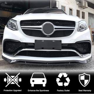 Накладки на передний бампер Lip (для GLE63 AMG, Пластик) Mercedes GLE coupe C292 2015-2019 гг. фото 3