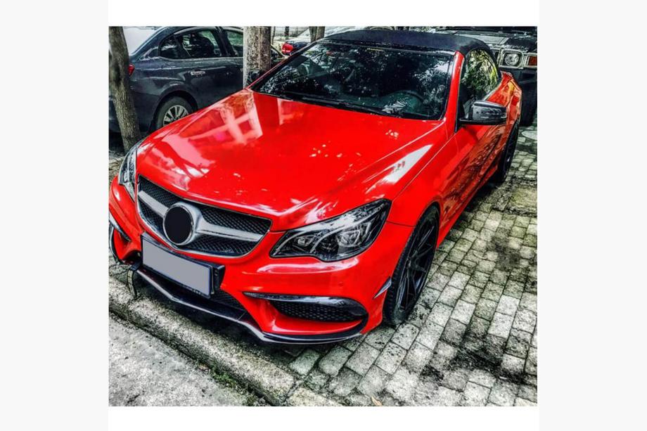 Mercedes E-class coupe C207 2010-2017 гг. Накладки на Передний Бампер (для AMG-Line 2014-2016, Карбон) Фото 3