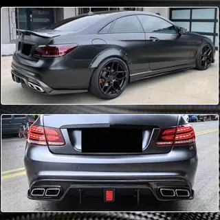 Диффузор заднего бампера для AMG-Line 2014-2016, Карбон фото 4