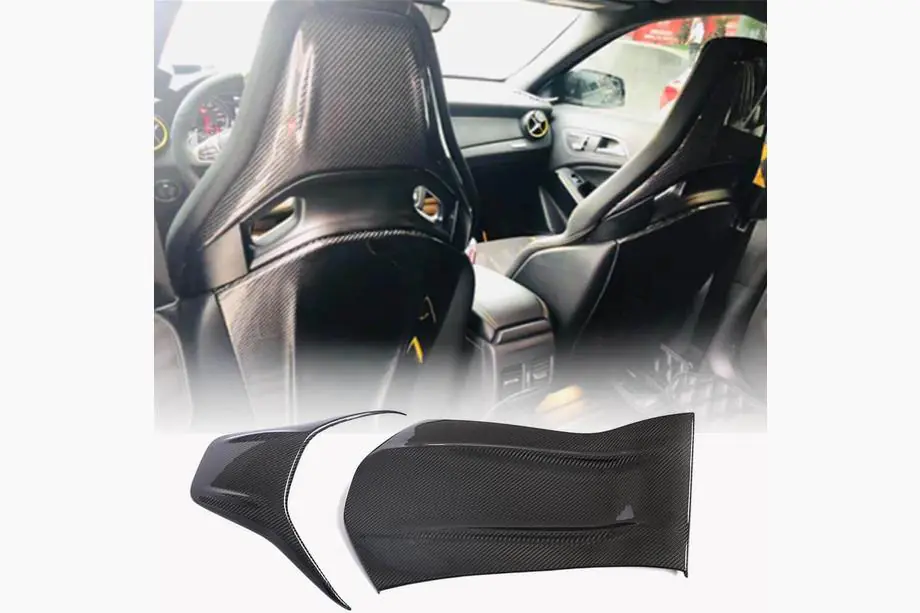 Mercedes A-class W176 2012-2018 гг. Накладки на сиденья из Dry Carbon Фото 1