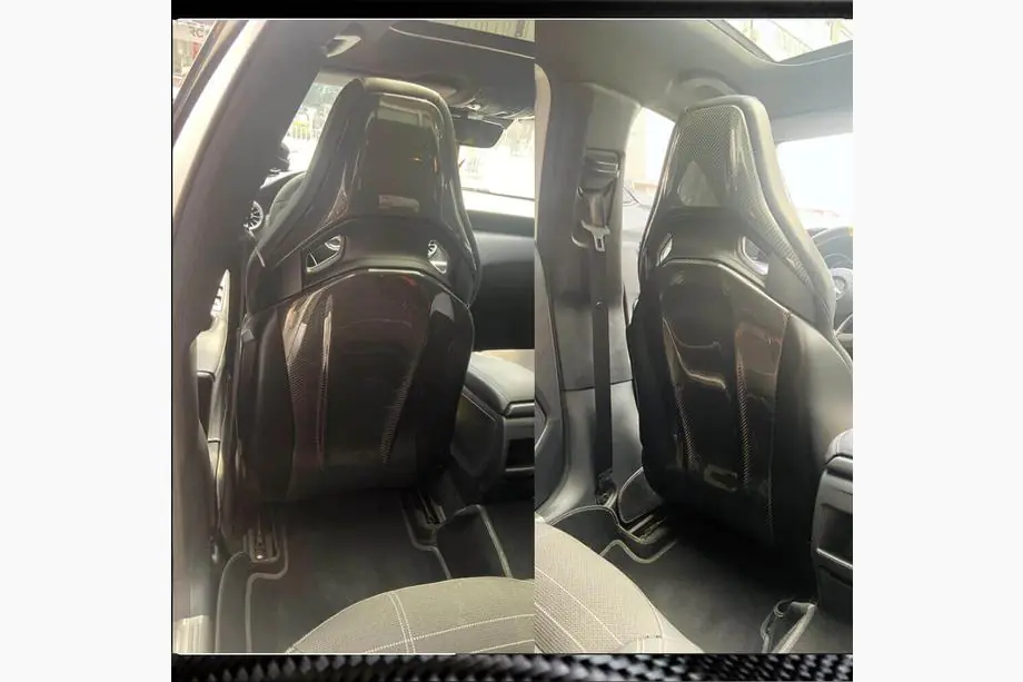 Mercedes A-class W176 2012-2018 гг. Накладки на сиденья из Dry Carbon Фото 5
